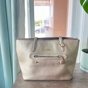 Coach Taylor Tote Metallic Gold Shoulder Bag